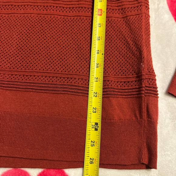 MARKET & SPRUCE Rowan Textured Cotton Blend Sweater Copper M Stitch Fix Nwt - Picture 8 of 11